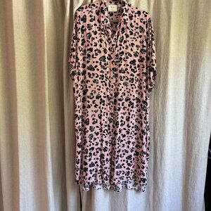 Maeve by Anthropologie Pink Leopard Print Cover up
